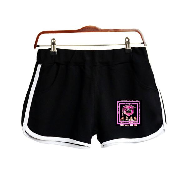 

kpop blackpink idol print cool waist shorts women casual loose cotton fashion shorts gym clothes, White;black
