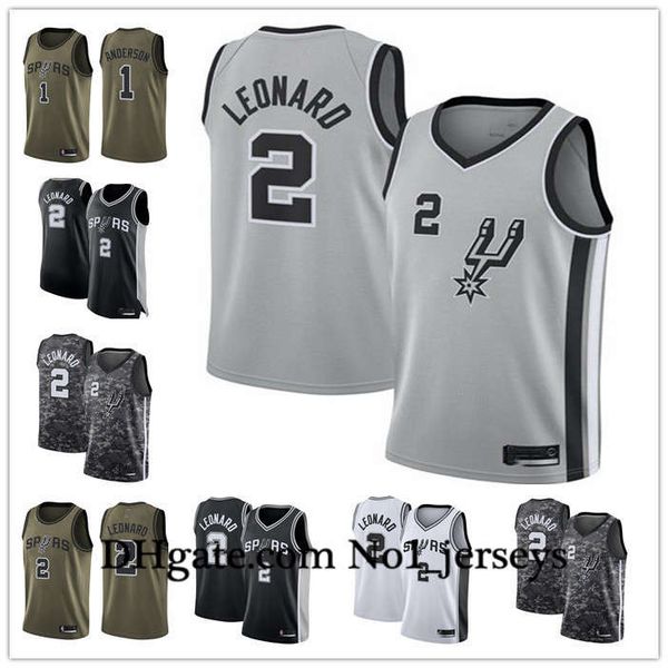 

custom mens women youth san antonio spurs 1 kyle anderson 2 kawhi leonard black throwback basketball edition nba jerseys, Black;red