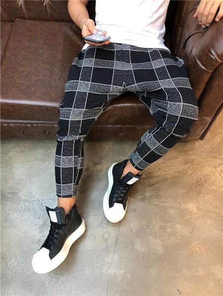 

track colors pants pants streetwear casual jogger 4 trousers plaid casual mens men fashion print mwrar, Black