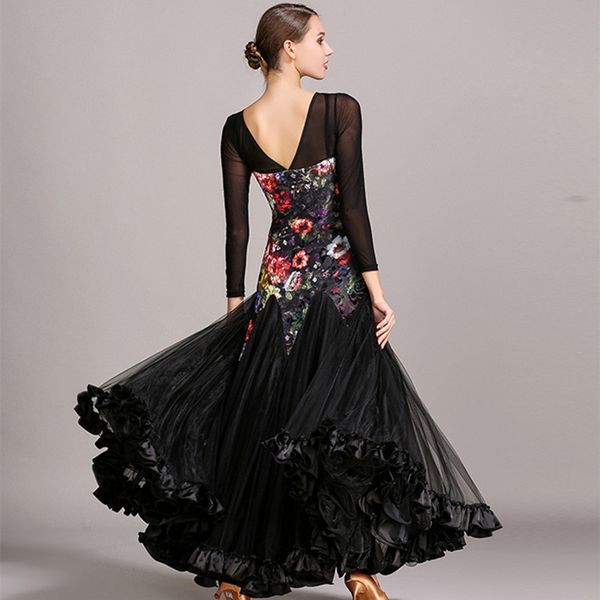 

4 цвета зеленый стандарт женские танцы платья для бальных танцев вальс бальные стандартные платья платье вальс фламенко, Black;red