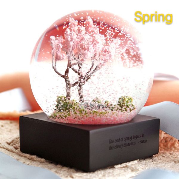 

four seasons crystal ball glass globe arts crafts home decoration snowflake ball crystal ball children or festival birthday gifts