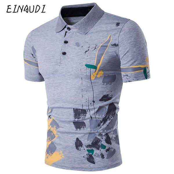 

designer fashion brand male polo shirt printing short -sleeve slim fit shirt men polo shirts casual polo homme elegant, White;black