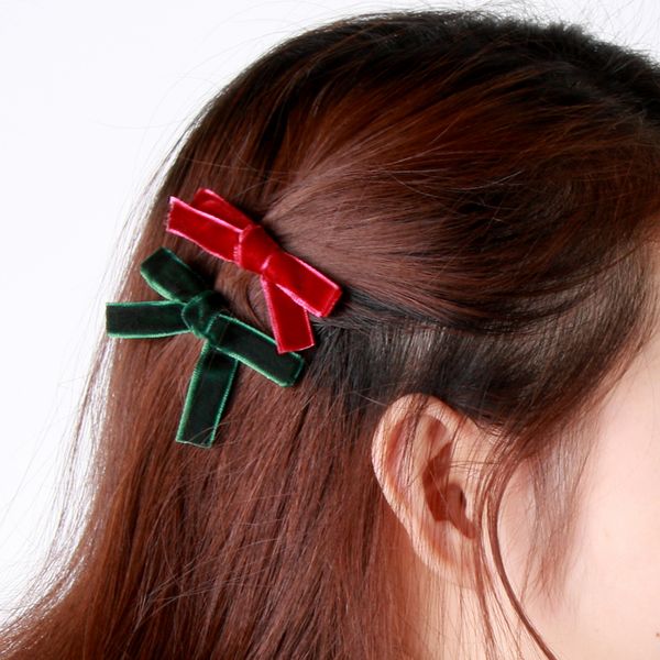 New Arrival Women S Fashion Velvet Bow Hairpins Girls Cute Lovely