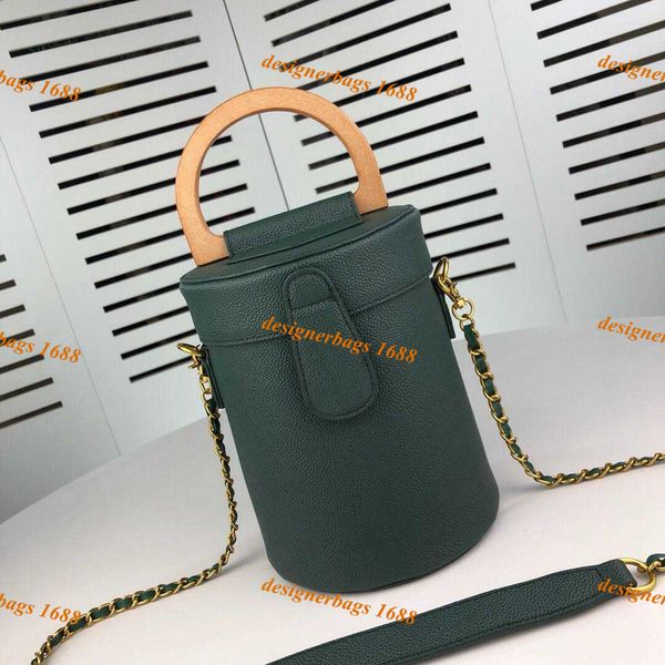 

2019 new fashion women designer handbags chain crossbody bag genuine leather mini bucket bags luxury shoulder coin pruse tote 18cm
