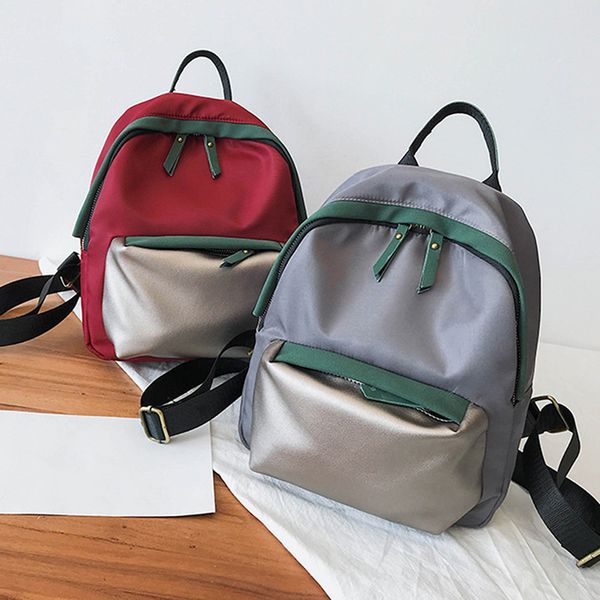 

casual nylon travel backpack solid color waterproof women female small backpack daypack for girls teenage mochila feminina