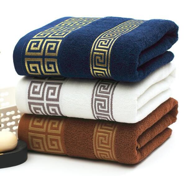 

70x140cm luxury 100% cotton bath towel brand embroidery large beach towels