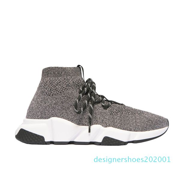 

12020 sneakers speed clearsole black jacquard knit white black graffiti sole flat sock casual shoes speed trainer runner d01