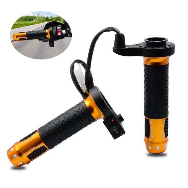 

12v motorcycle aluminum alloy handlebar electric heated grips winter warmer manillar handlebar 3 colors can be chooesd