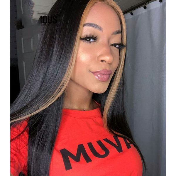 Honey Blonde Highlight Straight Short Bob And Long Wigs 13x4 Lace