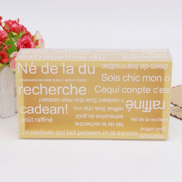 

cookie chocolate cake boxes with frosted translucence lid wedding favor candy macaron package boxes