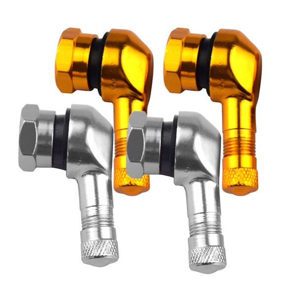 

90 degree cnc aluminum universal motorcycle wheel valve stems golden & silver