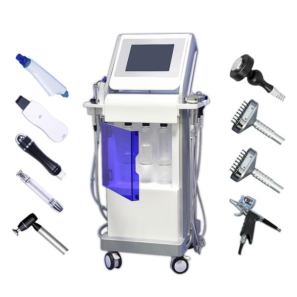 

Selling 9 in 1 water hydrafacial dermabra ion kin cleaning machine oxygen jet bio face liting hydro facial kin care beauty equipment