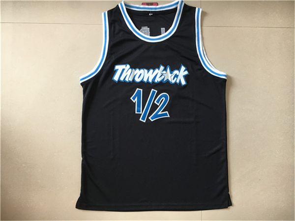 

throwback #1/2 l.p. penny hardaway college basketball jersey - black