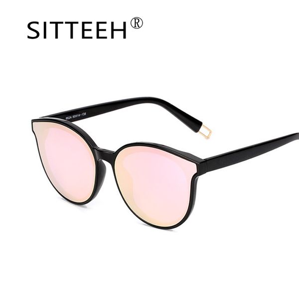 

sitteeh солнцезащитные очки cat eye очки женщины мужчины классический зеркало oculos гафас-де-соль люнет feminino soleil mujer feminino 2018, White;black