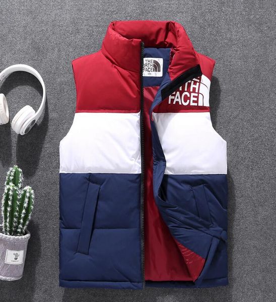 

19ss the new men winter men's down puffer jacket north casual brand hoodies down parkas warm ski mens face vest, Black;white