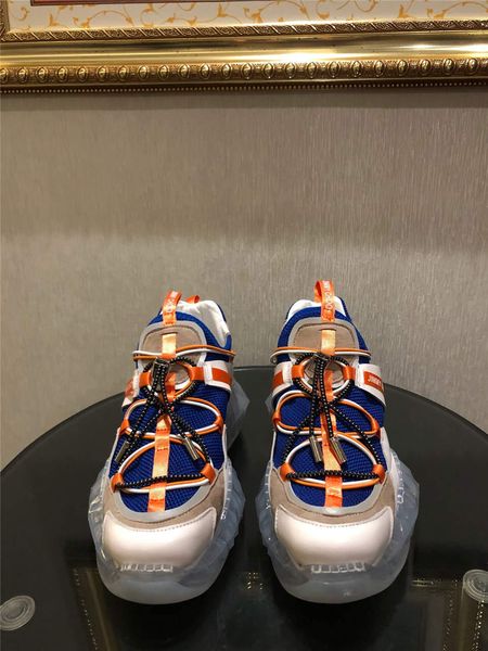

2019 designer new fashion luxury crystal jelly bottom casual sports dad shoes couple models, Black
