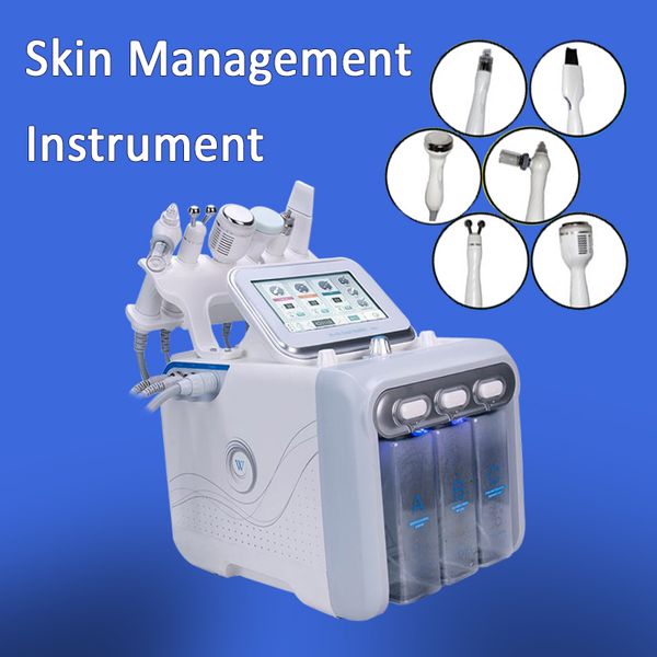 

новая модель 6 в 1 hydrafacial dermabrasion салон машина удаления угрей глубокое очищение кожи омоложение уход за кожей лица гидро пилинг об, Black;white