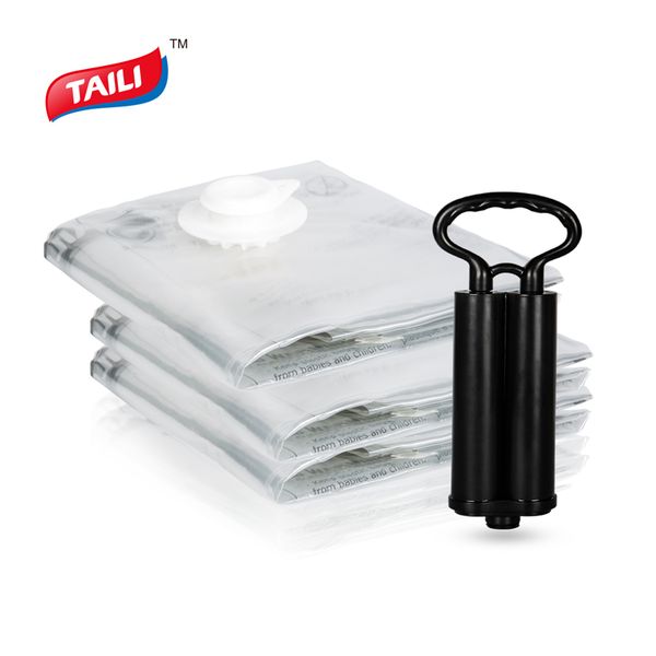 

3 pcs vacuum bag for clothes with pump space saver bag organizer for comforter/blankets/clothes/plush toys