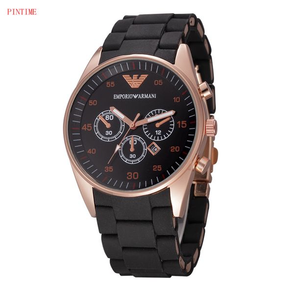 

European and american tyle fa hion men 039 watch mixed color with box ilicone trap