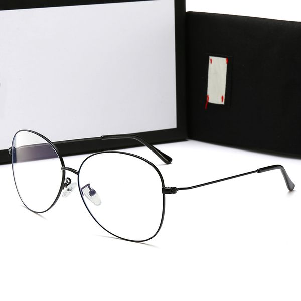 

0205 g&g men women's artistic small fresh style anti-blue light glasses 57mm lens 6 color glasses frame with box, White;black