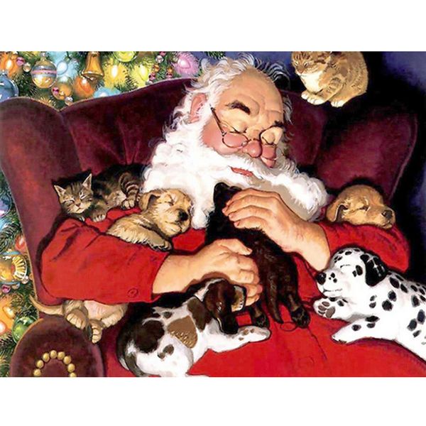 

christmas santa claus 5d diamond painting crafts cross stitch masked mosaic diamond embroidery sewing pattern rhinestone gifts home decor