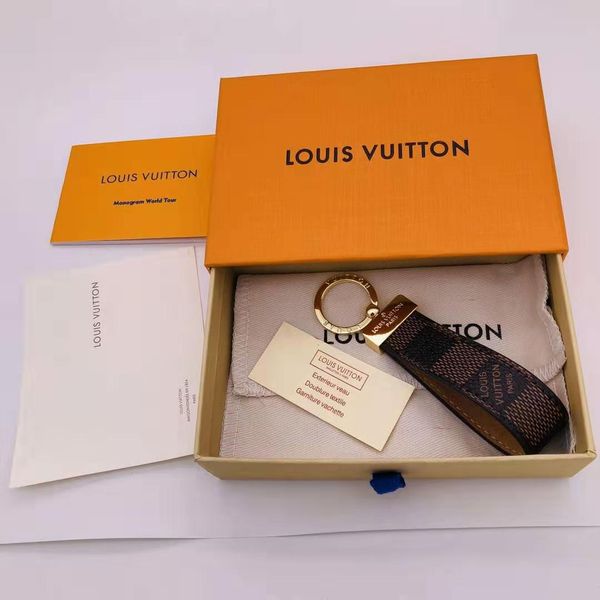 

new pu leather key ring accessories design key ring men and women metal brand design car key ring gift box packaging, Slivery;golden