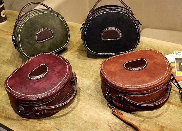 

designer-the new fashion korean version of baitao small round one-shoulder bag with oblique handbag and leather handbag in 2020