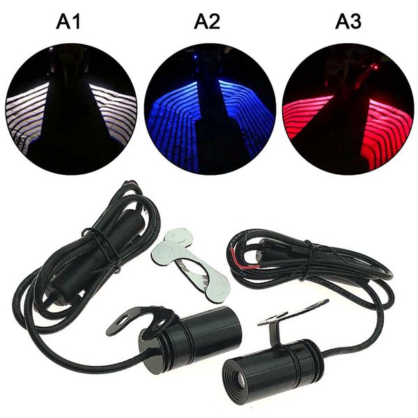 

car universal motorcycles angle wing ghost shadow light welcome lamp led door warning light