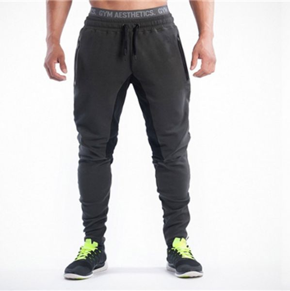 

outdoor sports running pants men's breathable fitness training jogging sweatpants basketball tennis trousers, Black;blue