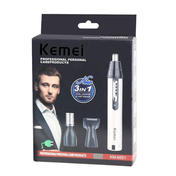 

kemei 6651 перезаряжаемых многофункциональные электробритвы для мужчин регулируемой cordless meilleur tondeuse nasale стальной борода машина