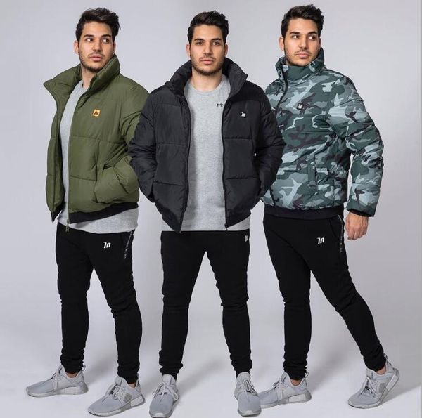

2019 autumn and winter new cotton coat plus velvet cotton jacket plus velvet down men's short paragraph, Black