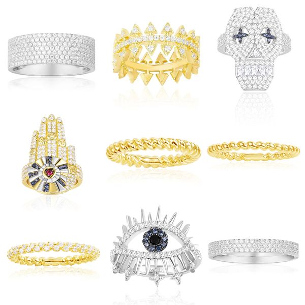 

fahmi 100% 925 sterling silver soleil yellow silver labelleépoque spike crystal diamond pop skull element gold yellow lucky palm pop lucky e