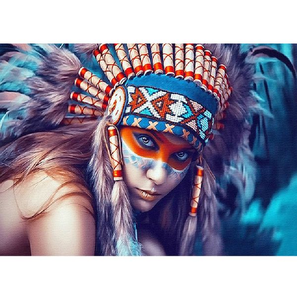 

xubx12 diy 5d diamond painting kits for adults, полная дрель вышивка краска с бриллиантом для домашнего декора стен(индийская девушка