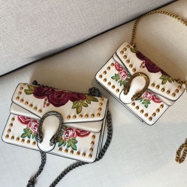 

two ways cross body embroideryluxury brand women leather bags plain designer versatile zipper hard casual work party easy match