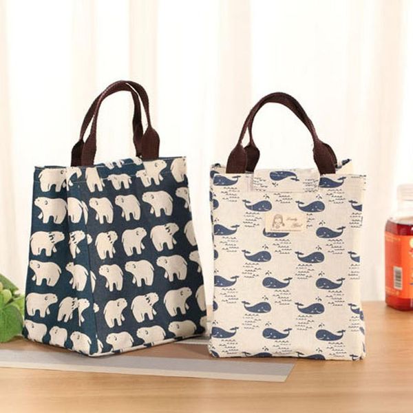 

холст сумка портативный тепловое закуска для офиса / школы прочный водонепроницаемый красивый шаблон дизайн простой моды