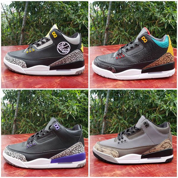 

jumpman 3 3s mens kids basketball shoes animal instinct joker chicago unc se fire red tinker black white men sneakers trainer