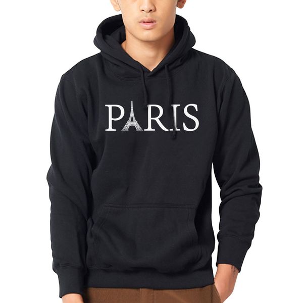 

19ss new brand paris hoodie eiffel tower print sweatshirt hoodies fashion men/women hoodie sweatshirts clothes hoodie hip hop pullover, Black