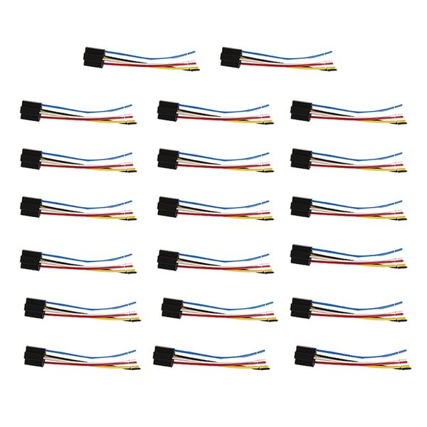 

20 pieces car 12v 12 volt dc 40a amp relay harness socket 5pin 5 wire