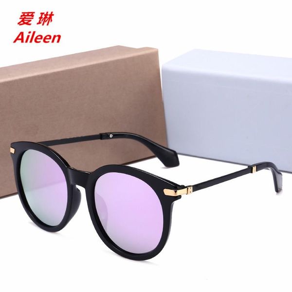 

2018 корейская версия поляризованных солнцезащитных очков цветная пленка круглая лягушка зеркало женские очки солнцезащитные очки производит, White;black