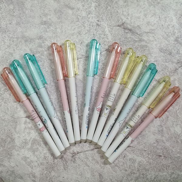 

6pcs refill erasable black gel pen school office supply gift stationery