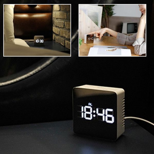 

timepiece led display multi-functional mirror surface timer kitchen remind gift