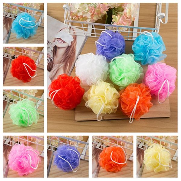 

fashion bath ball bath flower shower sponge mesh scrubber body cleaning mesh shower wash sponge bathroom accessories bath toolst2f5011