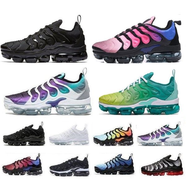 

big size us 13 tn plus running shoes reverse sunset triple white black red men trainers luxury violet air women sneakers eur 5.5-13