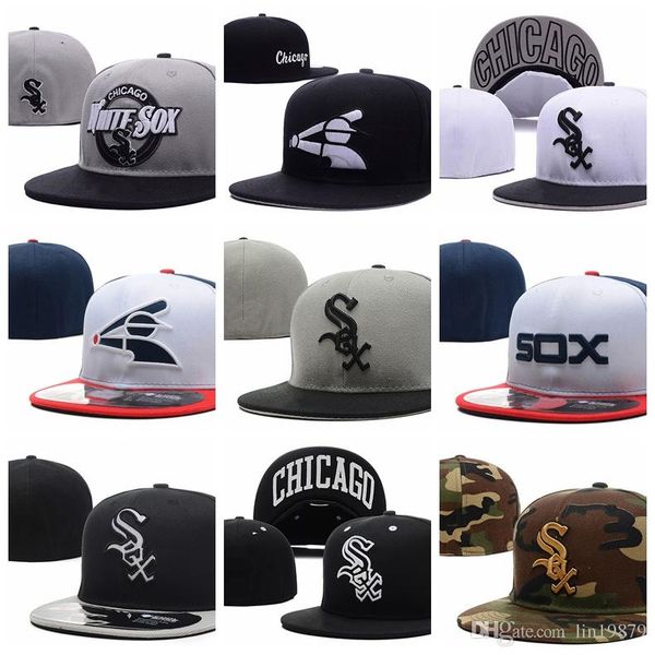 

2019 новинка мужская White Sox бейсболки хип-хоп кепка свободного покроя кости Gorras женщ