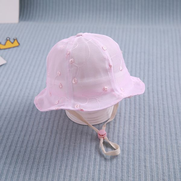 

baby hat summer thin section lace breathable sun hat sun girl, Yellow