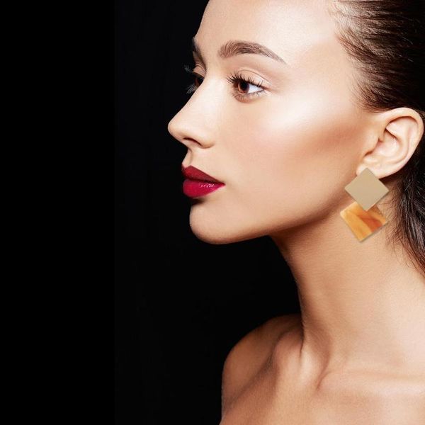 

jocestyle fashion statement earrings stud geometric earrings for women hanging dangle drop earing modern jewelry gift, Silver