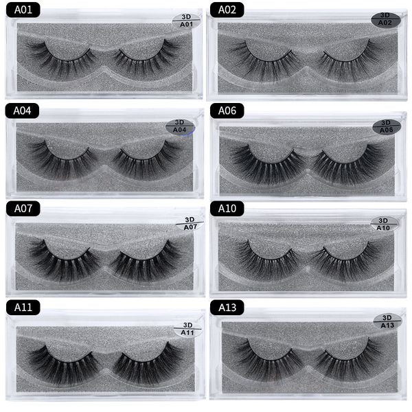 

16styles 3d mink eyelashes 1pair lot mixed style natural long soft thick full strip false mink lashes ing