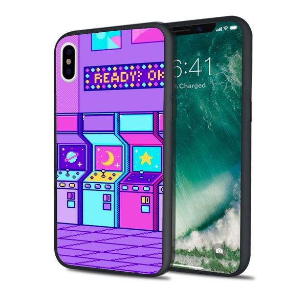 

fundas art pixel machine phone case for iphone 11 pro xs max xr 8 7 6s plus 5s se 5 case black soft silicone tpu cover.