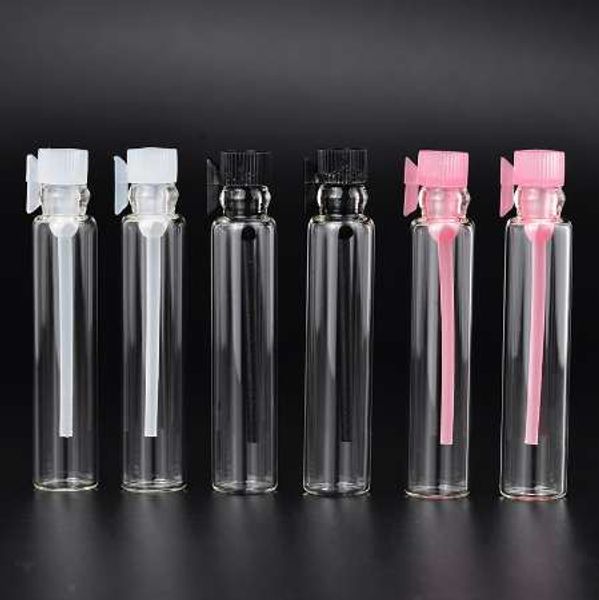 

mub 100pcs/lot mini glass perfume small sample vials perfume bottle 2ml empty laboratory liquid fragrance test tube trial bottle