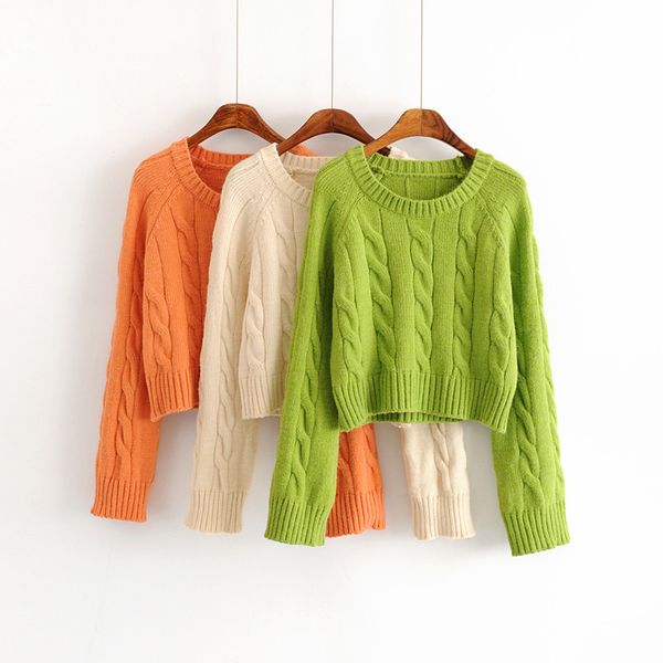 

2019 new raglan sleeves candy color sweater casaco feminino jumper that is more comfortable than cashmere, White;black